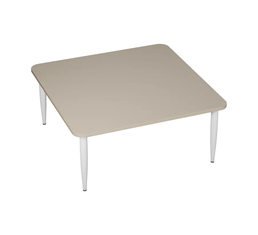 PLAYFORM 26 modulární hravé stoly, výška 520 mm, kovová podnož bílá, deska 25 mm, saténově šedá